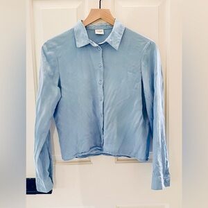 Jacqueline de Yong Light Blue Women's Button-Up Shirt